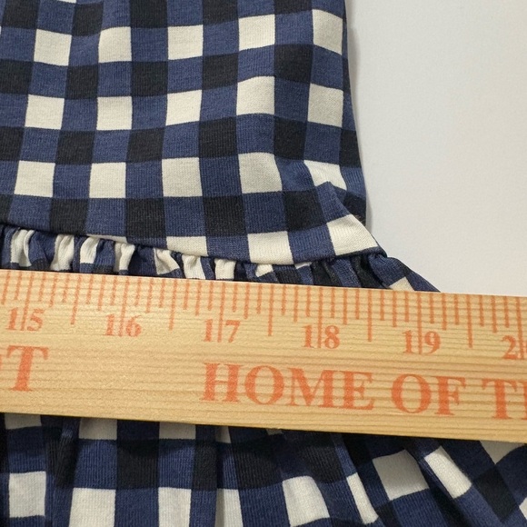 Kate Spade Blue Gingham Women's Peplum Cotton Top w/ Ruffled Cap Sleeves. XL - Picture 11 of 16